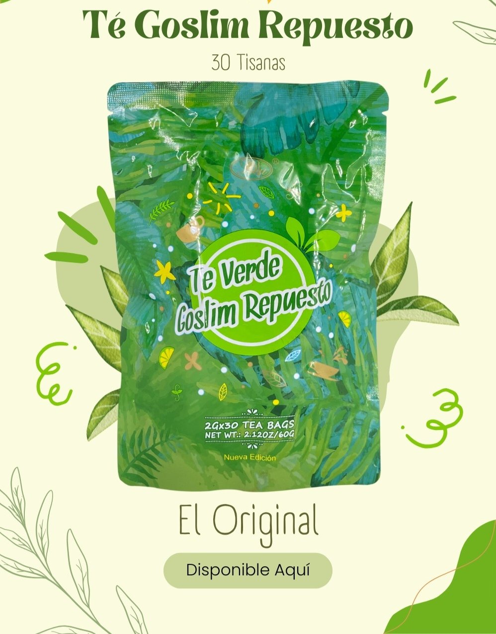 Té Verde Goslim Repuesto